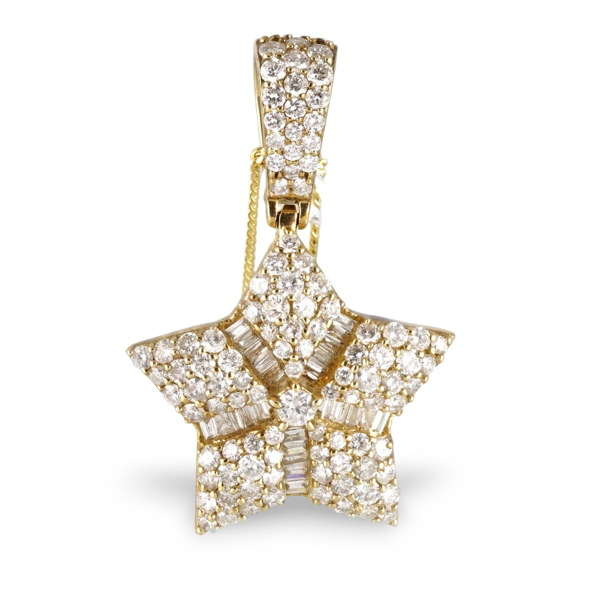 10k Gold Diamond Star Pendant image 0