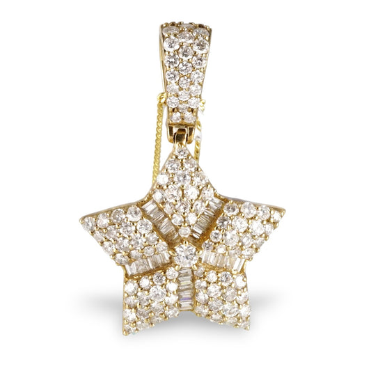 10k Gold Diamond Star Pendant image 0