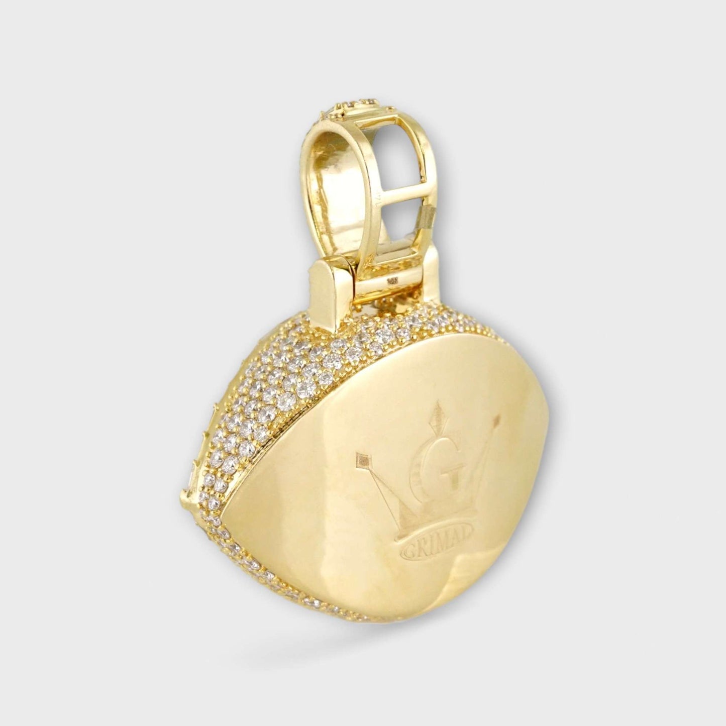 14k Yellow Gold Diamond Eye Pendant image 3