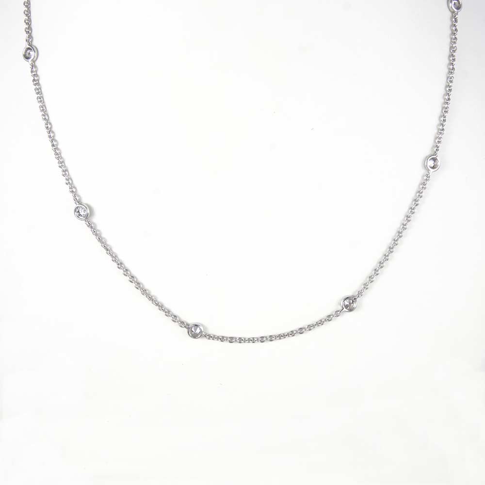 18k White Gold Diamond Chain image 1
