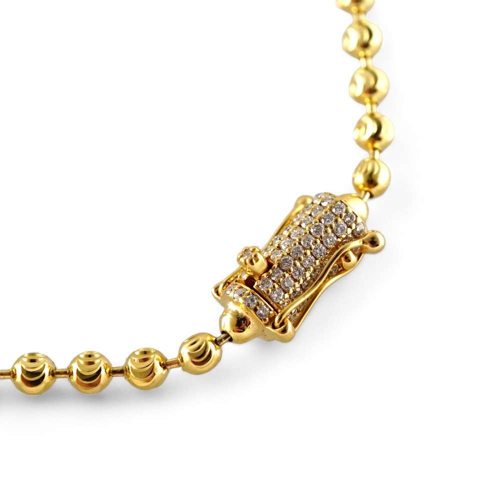 Unisex 14k Yellow Gold Ball Chain image 3