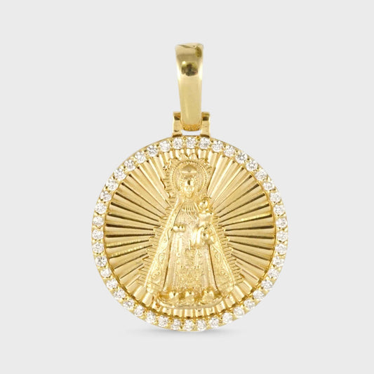 14k Yellow Gold Diamond St. Caridad Mendal image 0