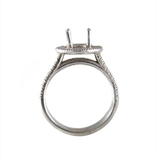 14k White Gold Engagement Ring image 1