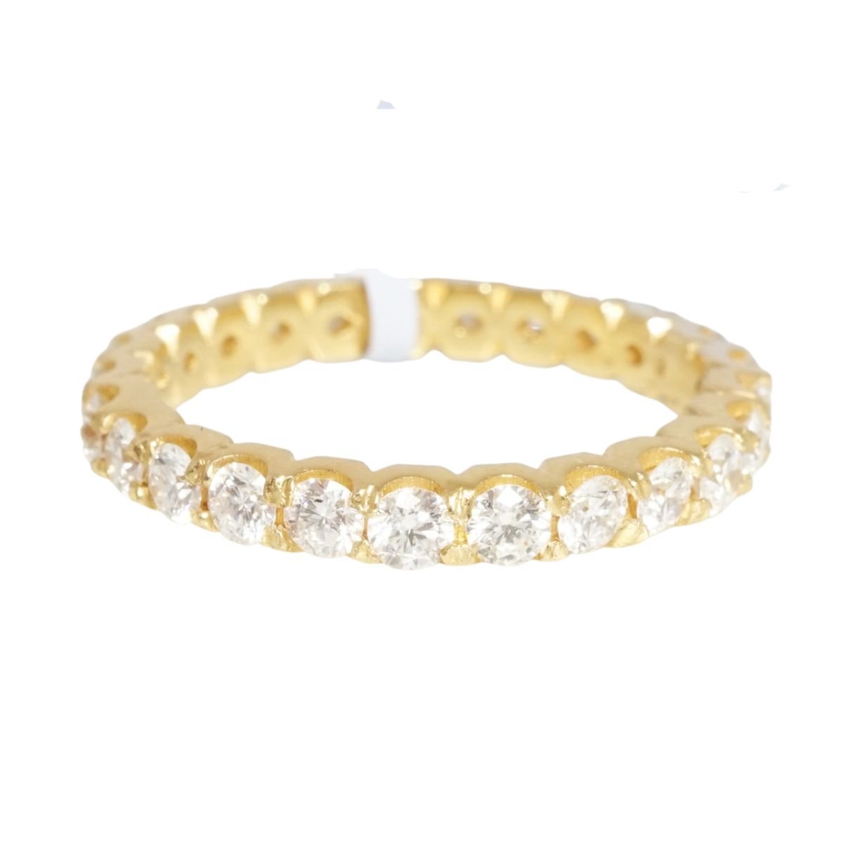 18k Gold Eternity Engagement Ring image 1
