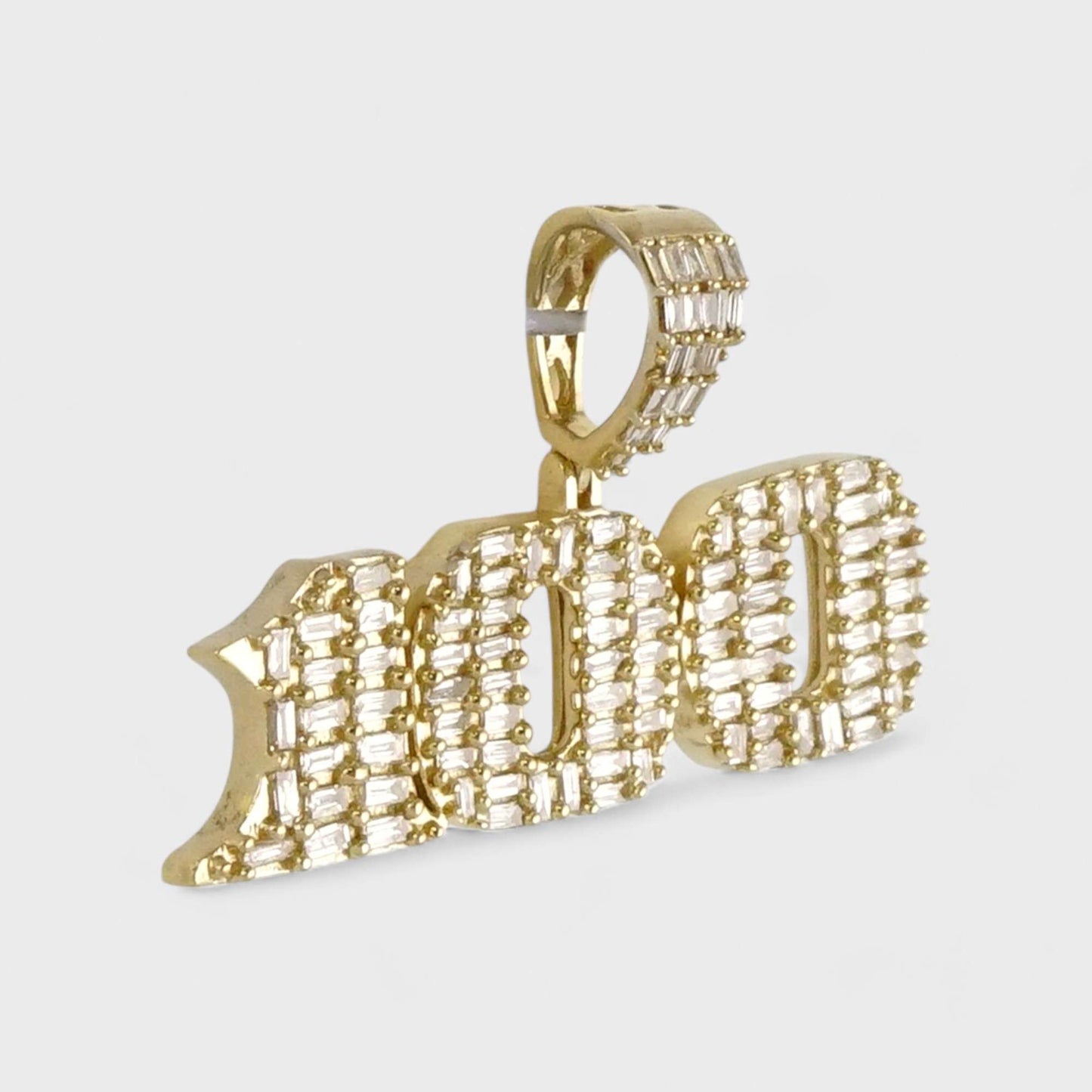 10k Yellow Gold Diamond One Hundred Pendant image 1