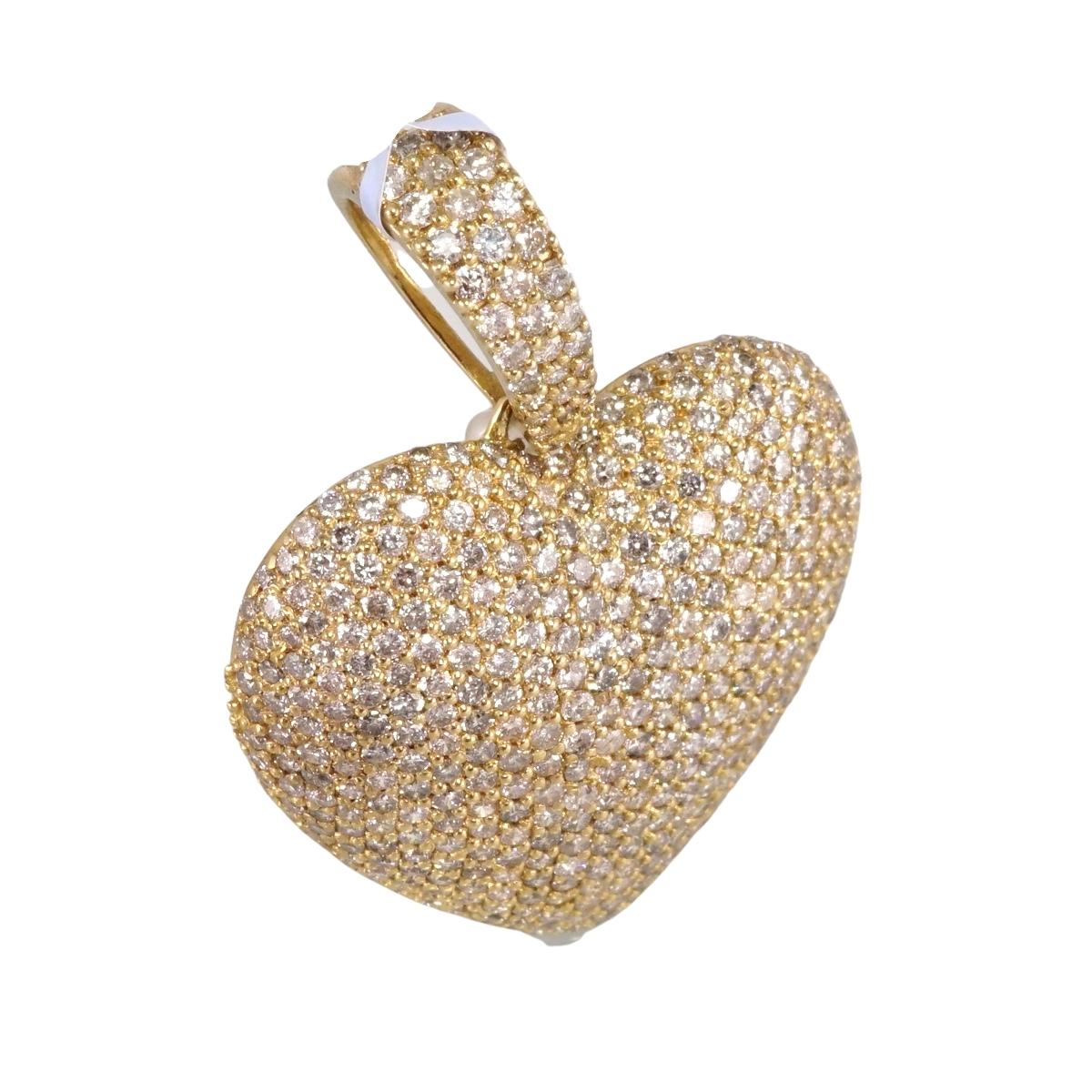 10k Gold Diamond Heart Pendant image 0