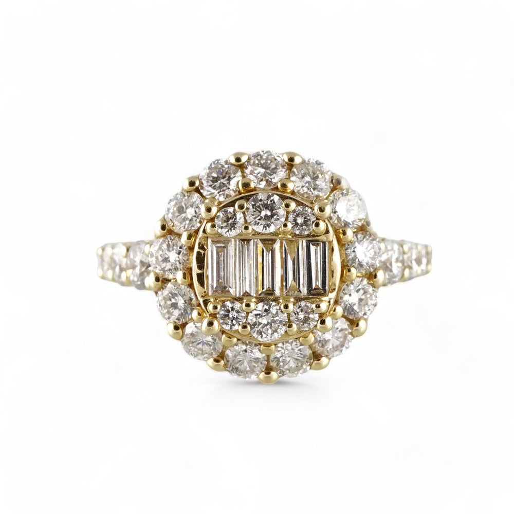 14k Yellow Gold Solitaire Ring image 1