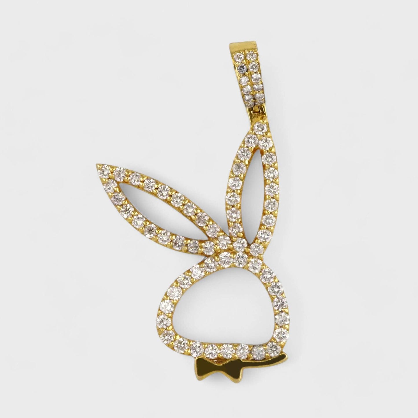14K Yellow Gold Playboy Bunny Pendant image 0