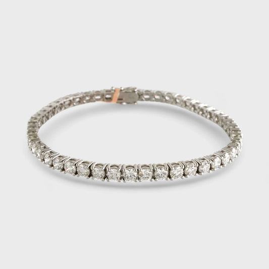 14k White Gold LAB Diamond Tennis Bracelet image 0