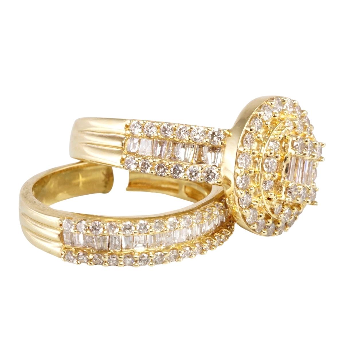 14k Gold Diamond Engagement Ring image 2