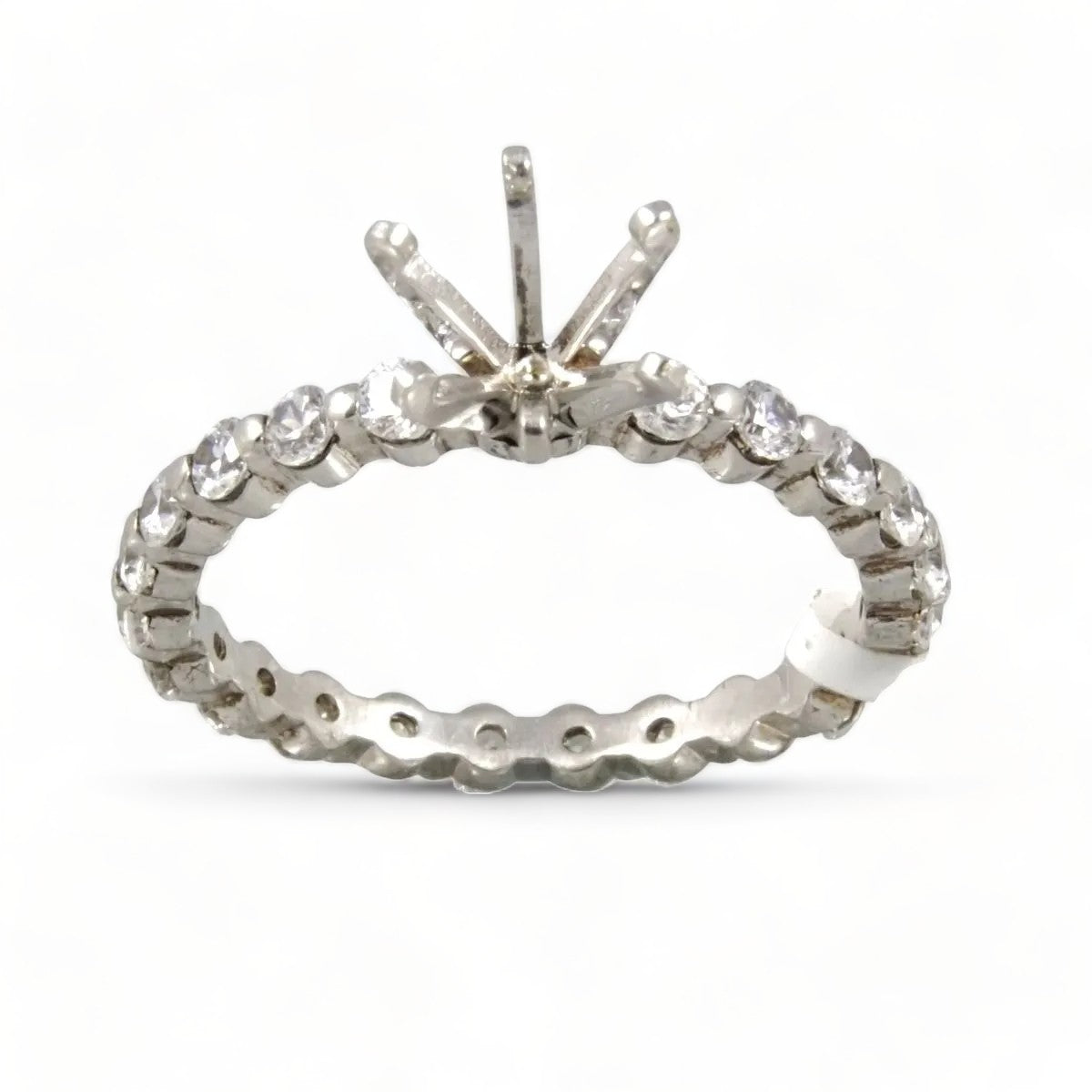 14k White Gold Customized Diamond Wedding Ring image 0