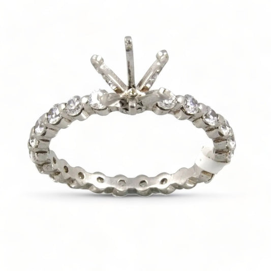 14k White Gold Customized Diamond Wedding Ring image 0