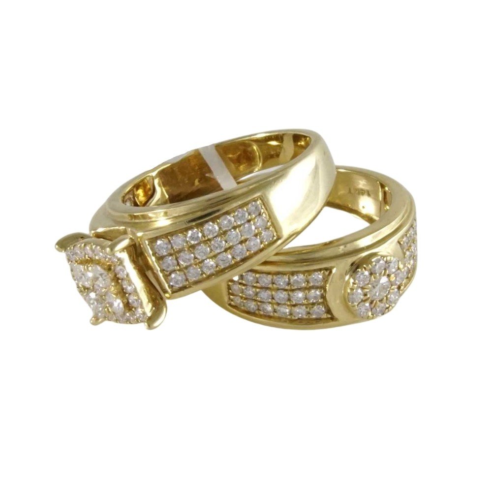 14k Yellow Gold Duo Ring Set image 1