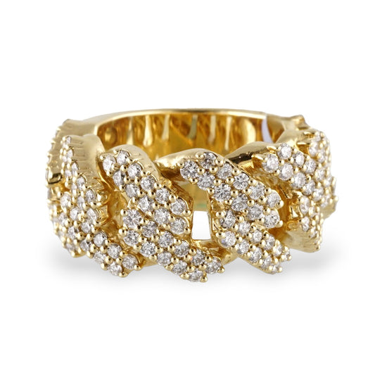 Unisex 14k Yellow Gold Diamond Ring image 1