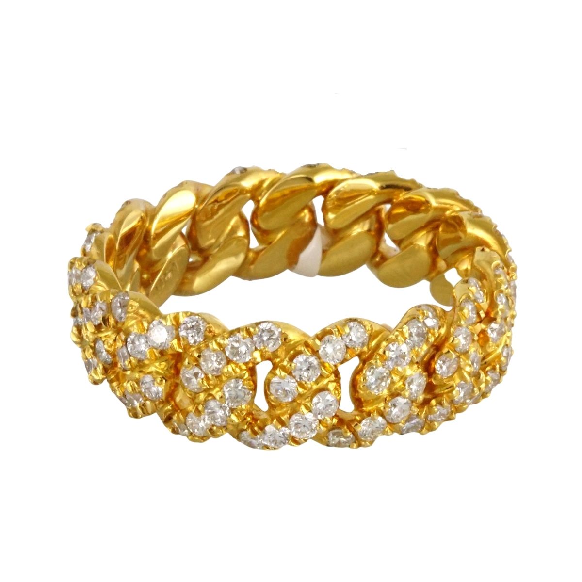 14k Yellow Gold Diamond Ring for Men image 1