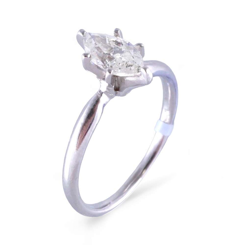 Women's 14K White Gold Marquise Cut Diamond Ring image 0
