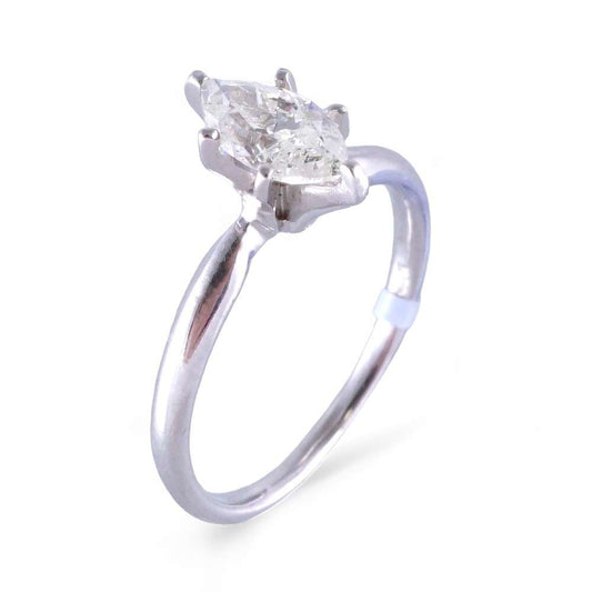 Women's 14K White Gold Marquise Cut Diamond Ring image 0