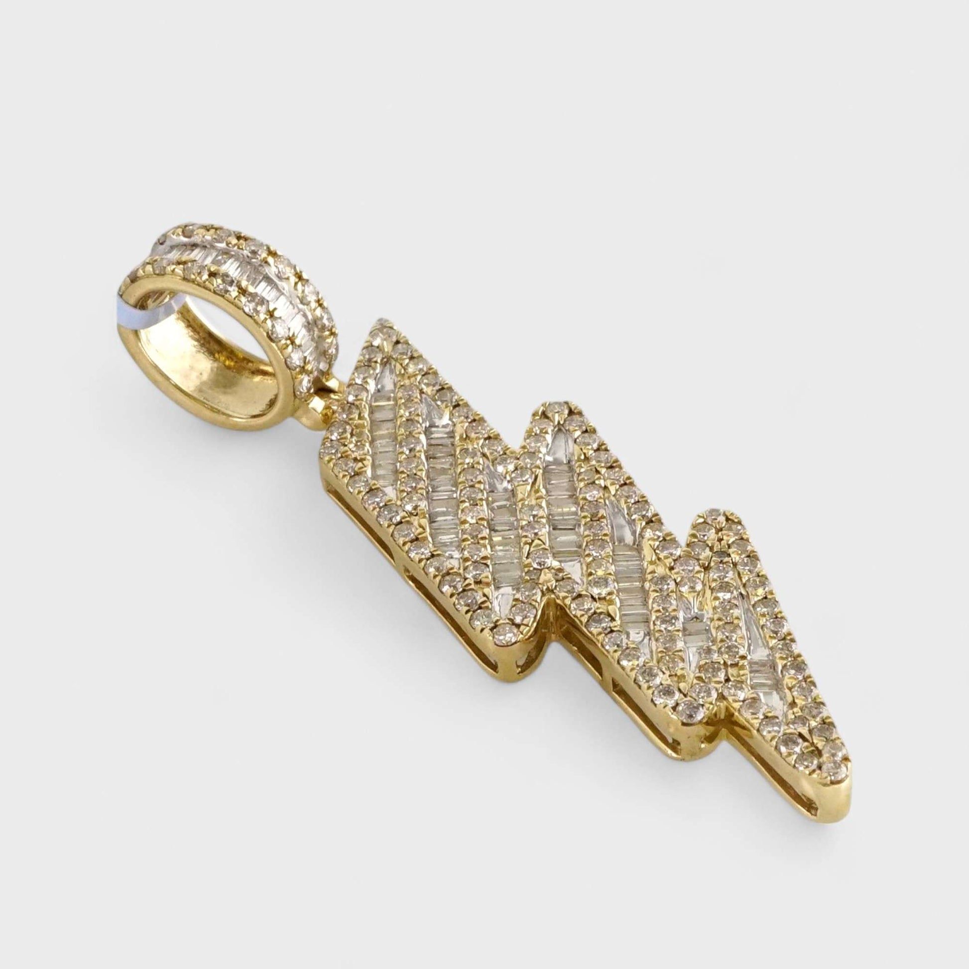 10k Yellow Gold Diamond Ray Pendant image 2