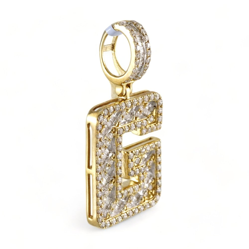 10k Yellow Gold Diamond "G" Initial Pendant image 1