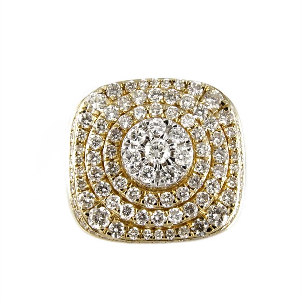 14k Gold Diamond Ring for Men image 2