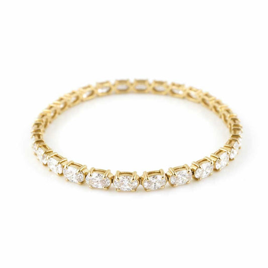 14k Yellow Gold LAB Diamond Tennis Bracelet image 0