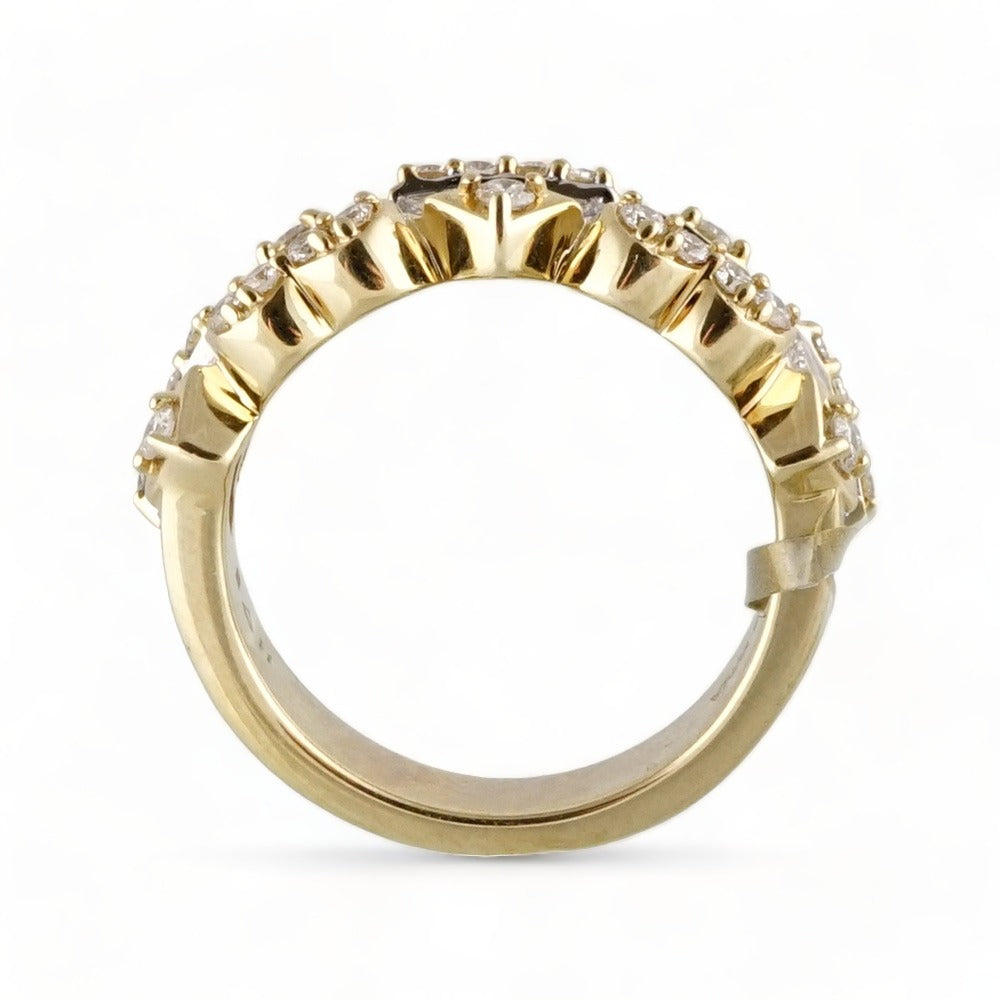 14k Gold Diamond Heart Ring image 1