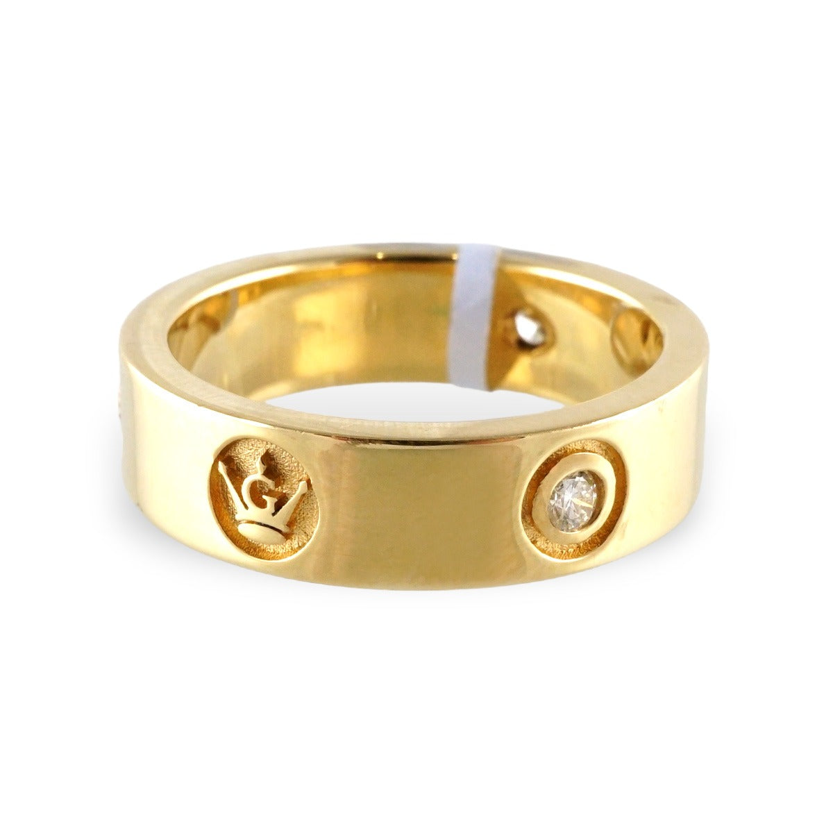 18k Yellow Gold Diamond Crown Ring image 1