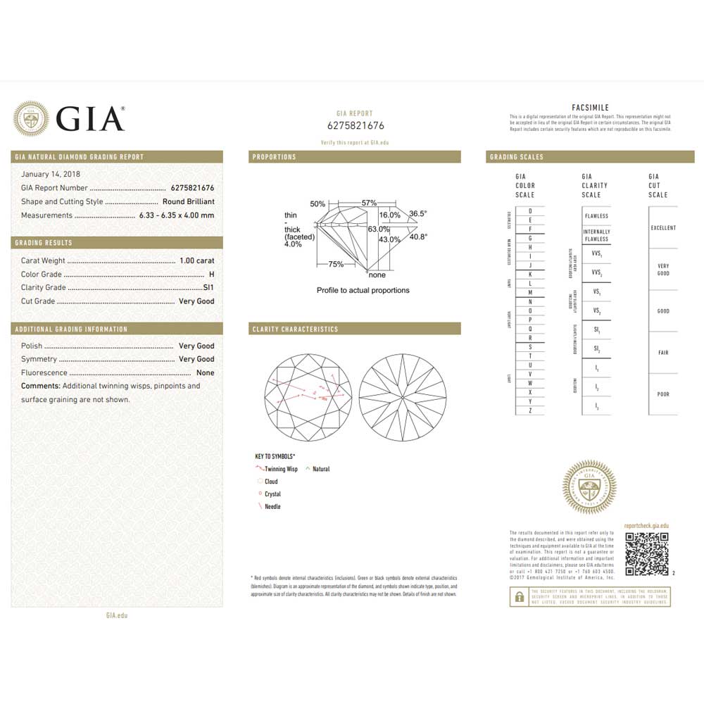 1.00 Carat Round Brilliant Natural Diamond