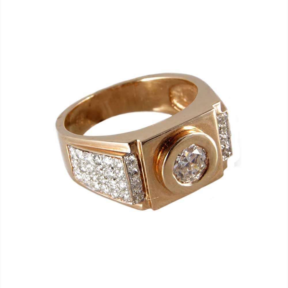 14k Gold Diamond Ring for Men image 1