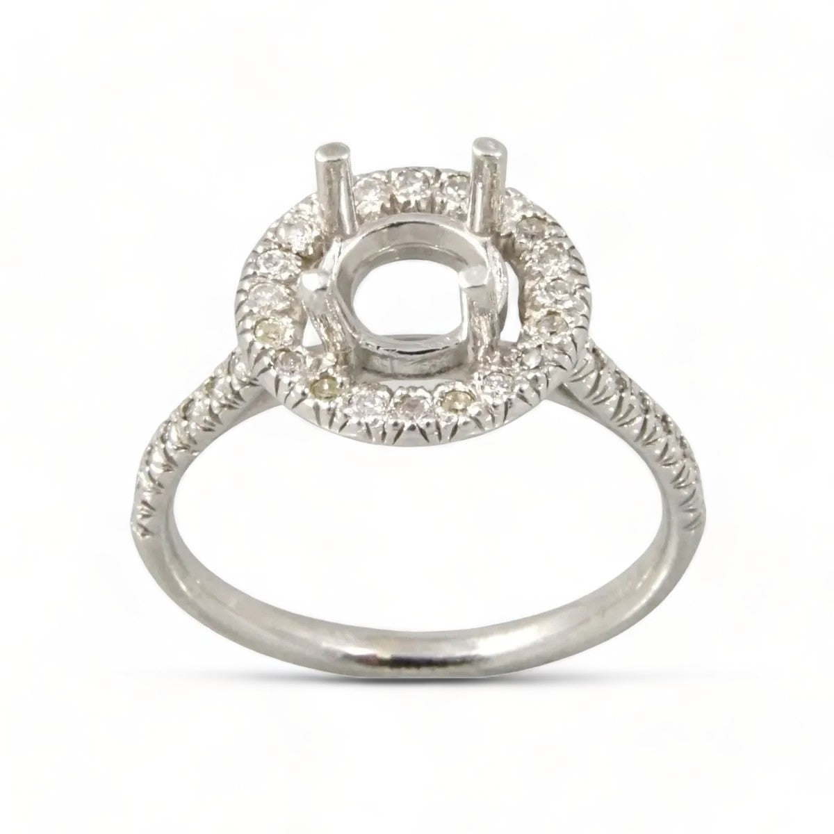 14k White Gold Customized Diamond Wedding Ring image 0