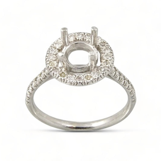 14k White Gold Customized Diamond Wedding Ring image 0