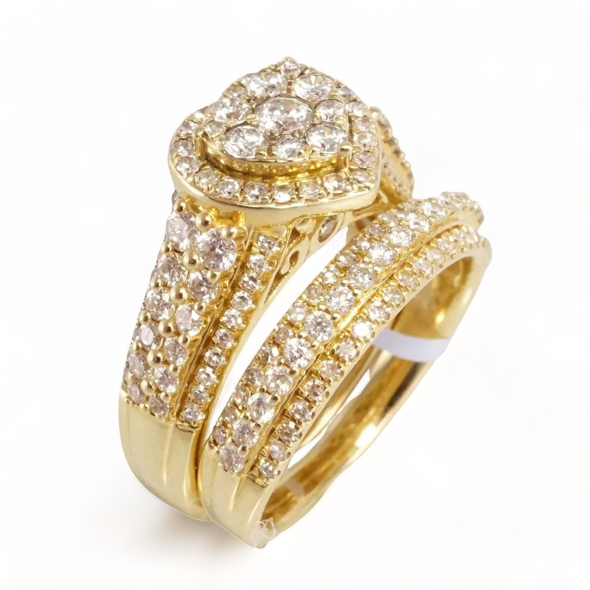 14k Yellow Gold Engagement Duo Ring image 0