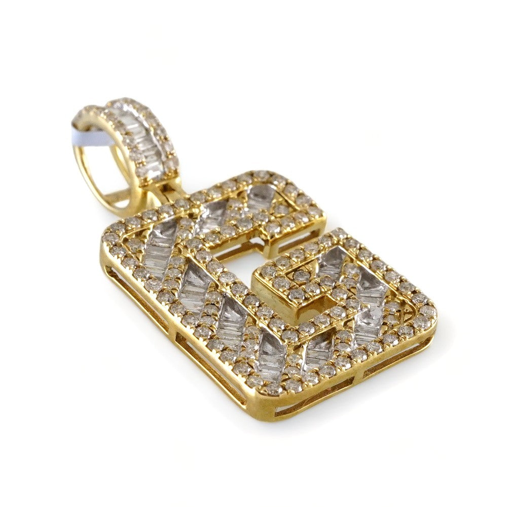 10k Yellow Gold Diamond "G" Initial Pendant image 2
