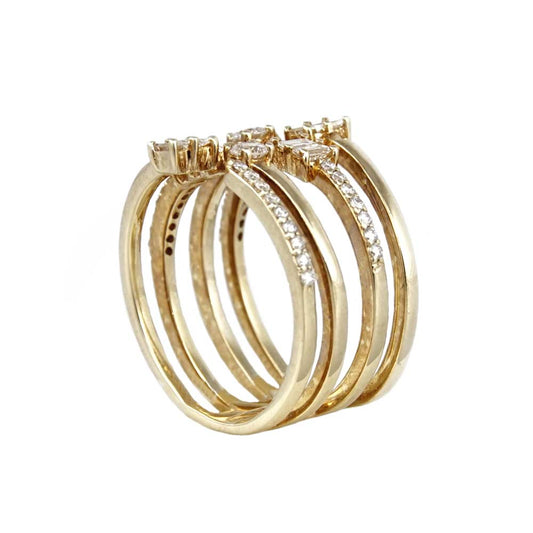 14k Diamond Woman Gold Ring image 1