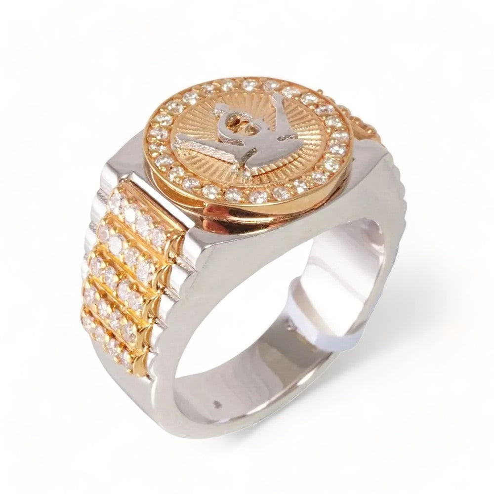 14k Crown Gold Diamond Ring image 0