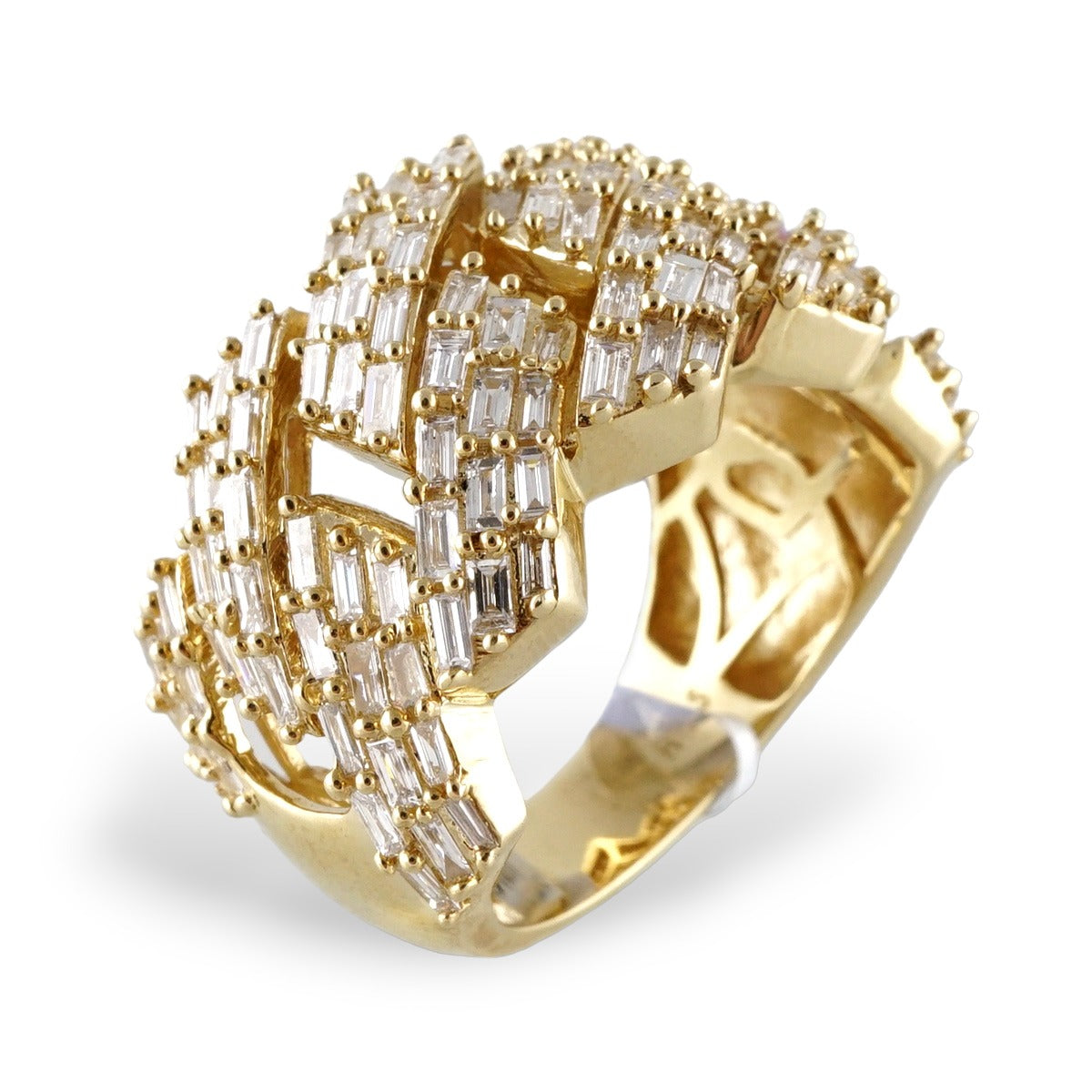 Unisex 14k Yellow Gold Diamond Ring image 0
