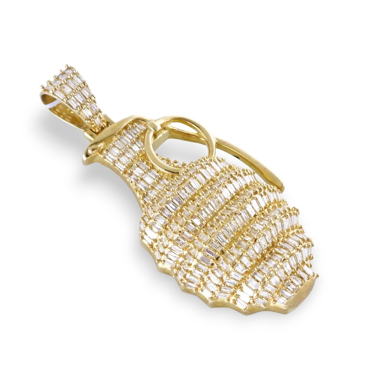 10k Yellow Gold Grenade Pendant image 2