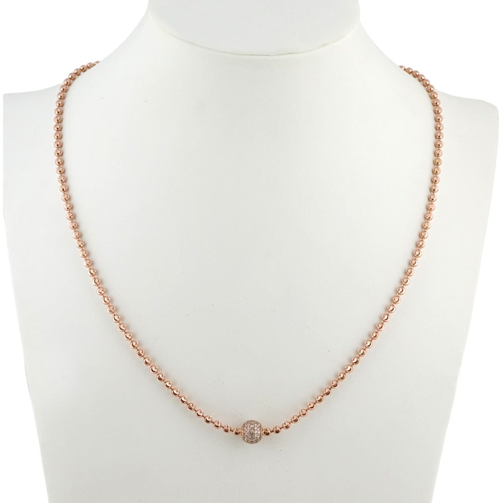 Unisex 14k Rose Gold Ball Chain image 0