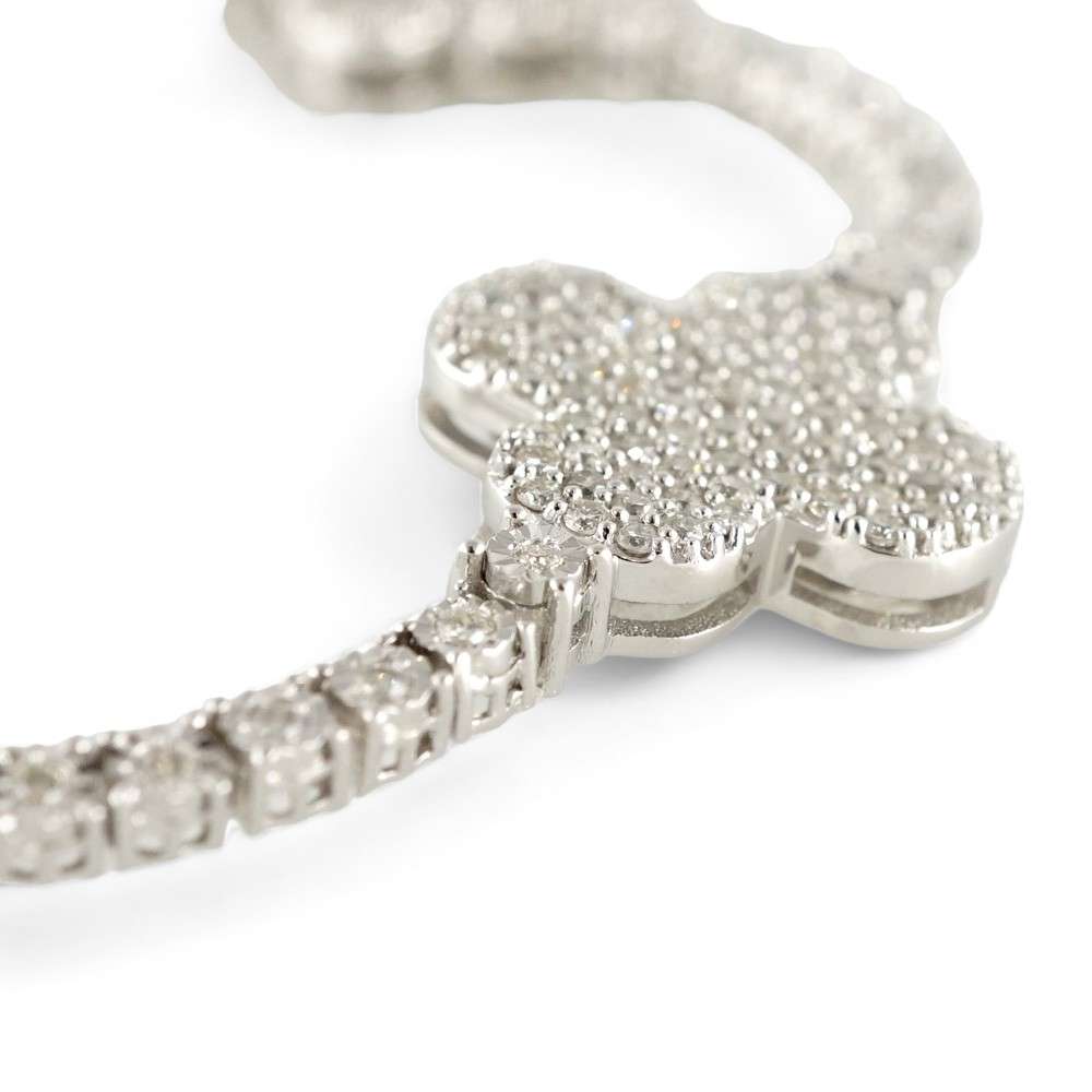 10k White Gold Diamond Tennis Bracelet image 2