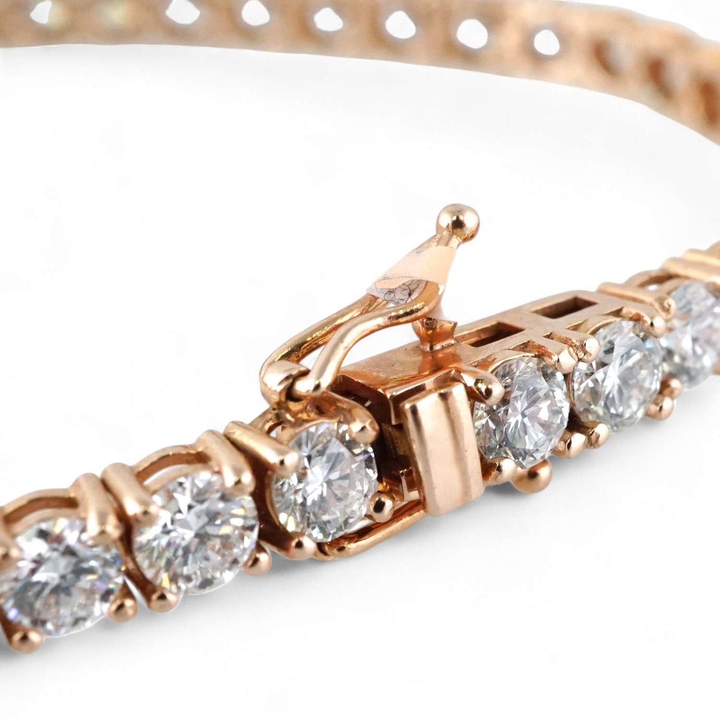 14k Rose Gold LAB Diamond Tennis Bracelet image 3