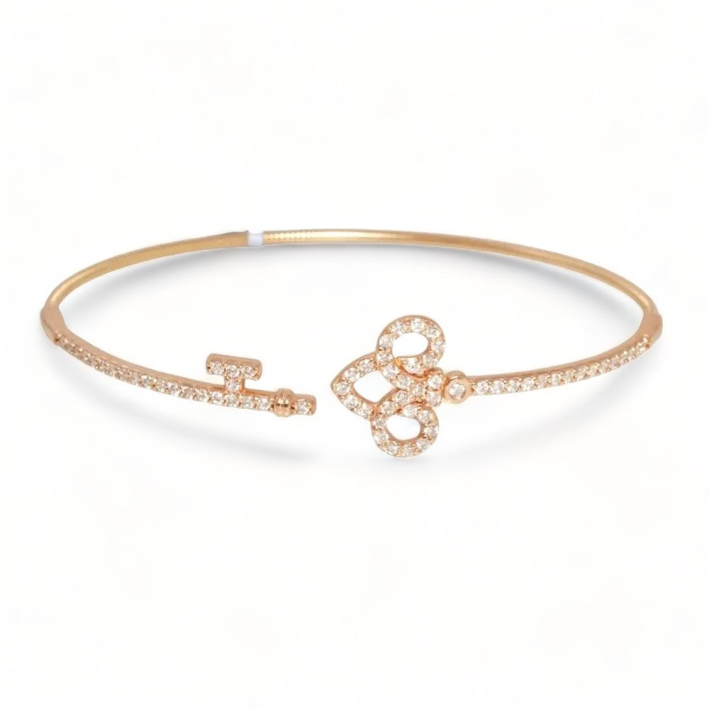 14k Rose Gold Diamond Tennis Bangle image 0