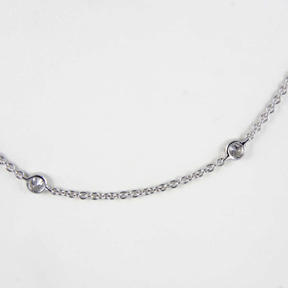 18k White Gold Diamond Chain image 0