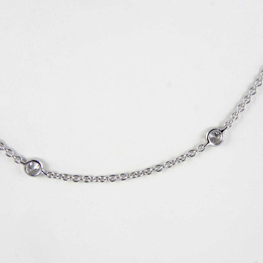 18k White Gold Diamond Chain image 0