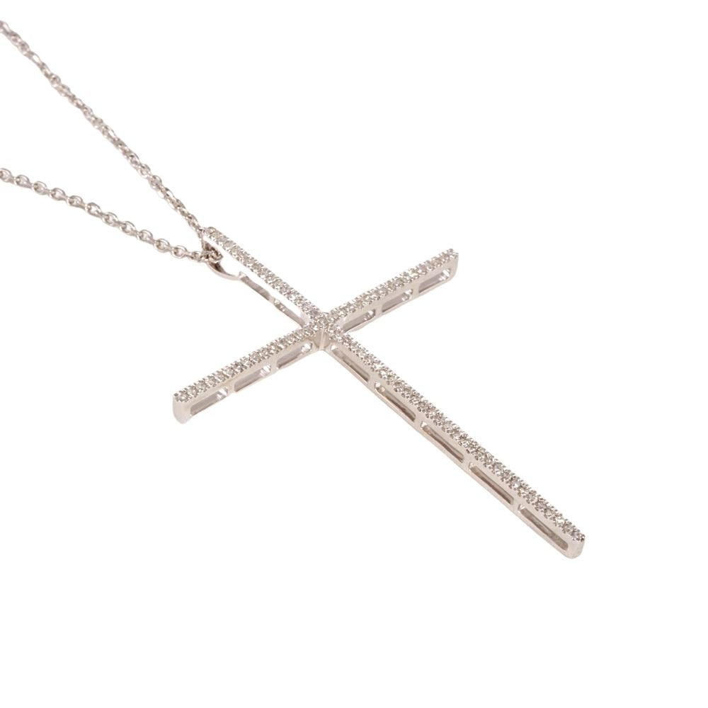 14k Diamond Gold Cross Pendant image 2