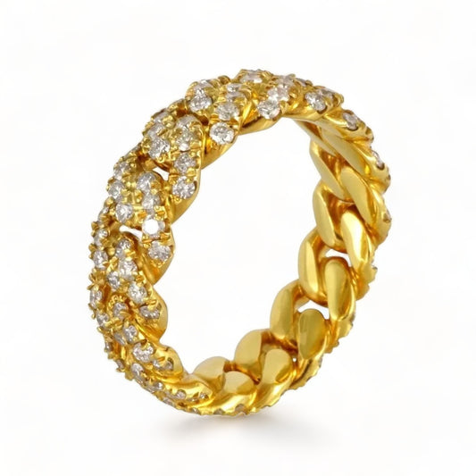 14k Yellow Gold Diamond Ring for Men image 0