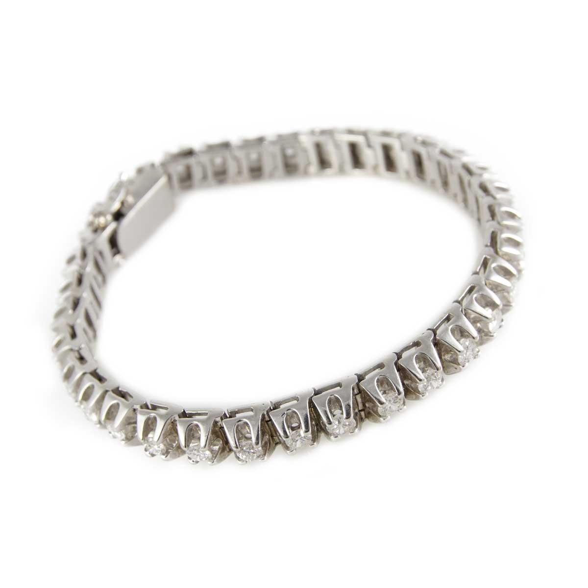14k White Gold Diamond Bracelet for Women image 0