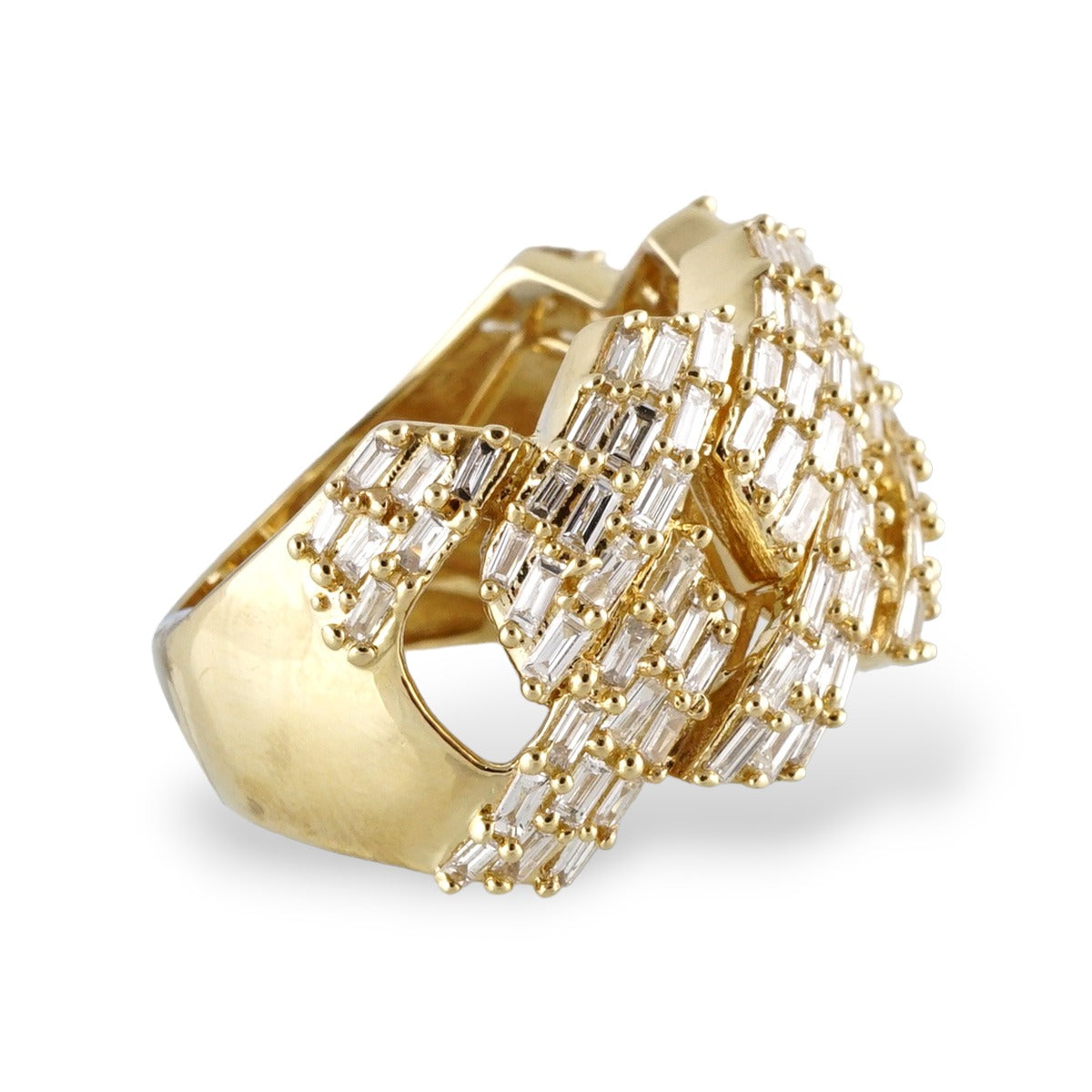 Unisex 14k Yellow Gold Diamond Ring image 2