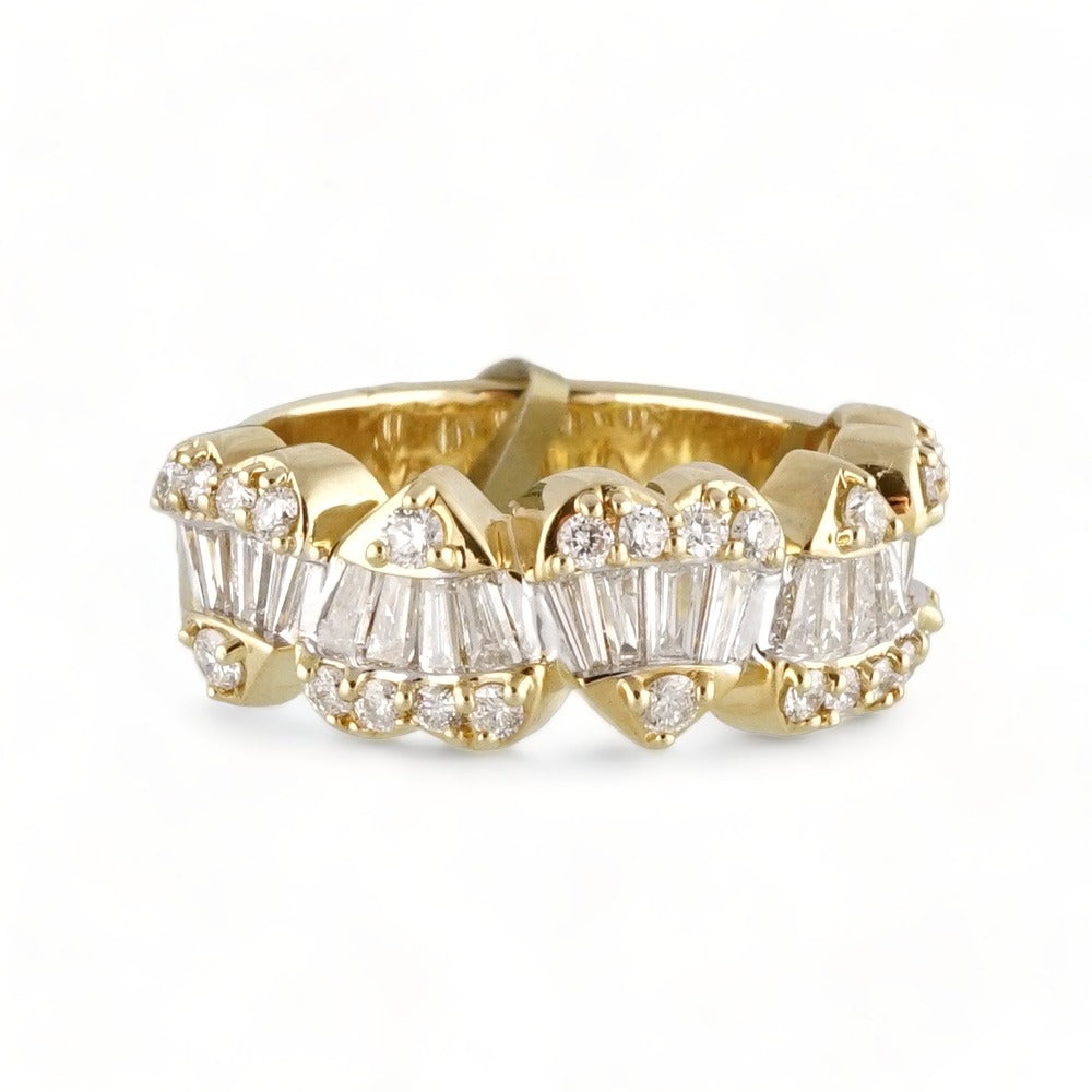14k Gold Diamond Heart Ring image 2