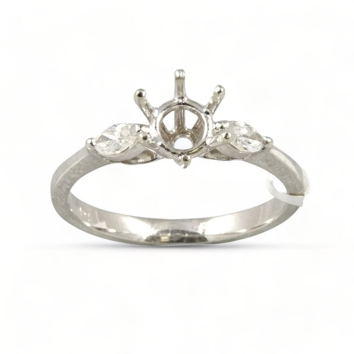 18k White Gold Customized Diamond Wedding Ring image 0