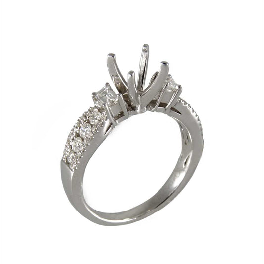 14k White Gold Engagement Ring image 0